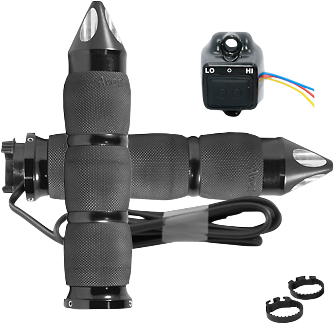 Grips - Heated - Air Cushion - Spike - Metric - Black