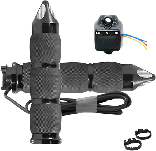 Grips - Heated - Air Cushion - Spike - Metric - Black