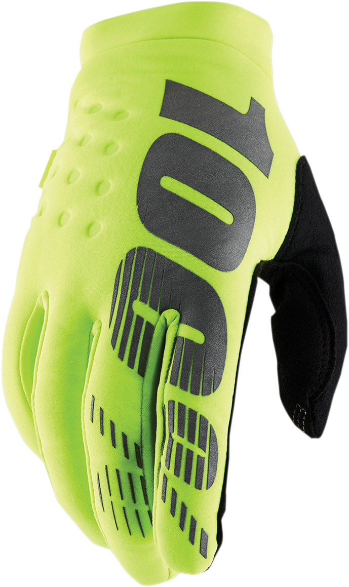 Youth Brisker Gloves - Fluorescent Yellow - Medium