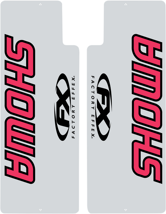 Fork Shield Decal - Showa - Red