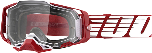 Armega Goggles - Oversized Deep Red - Clear