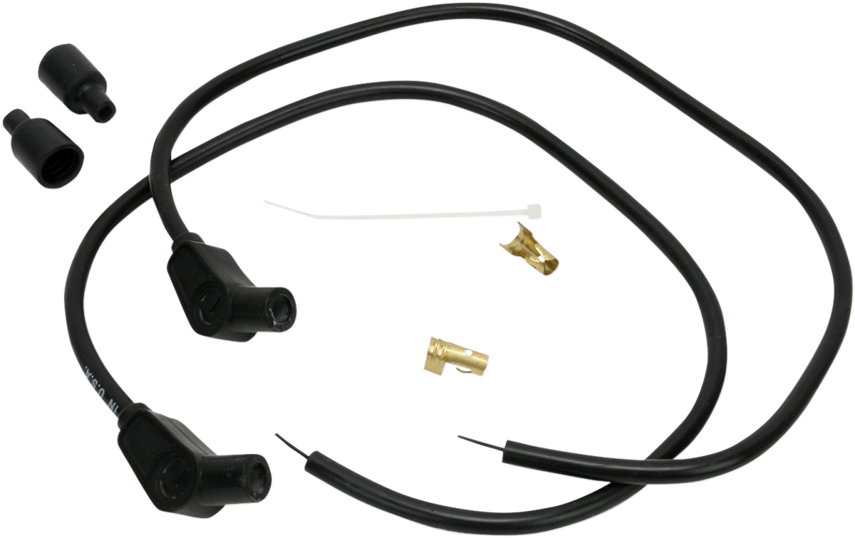 Universal Spark Plug Wire Kit - 135 degree - Black