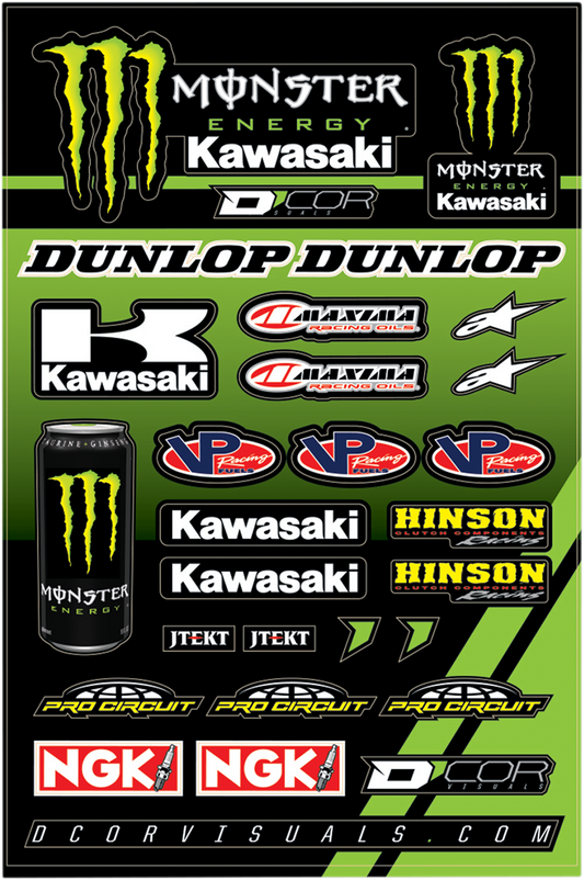 Decal Sheet - Monster Kawasaki