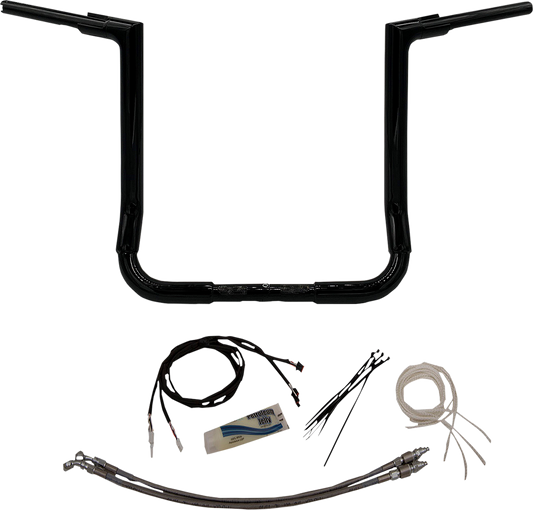 16" Black 1-1/2" Flat Top Handlebar Kit430179284