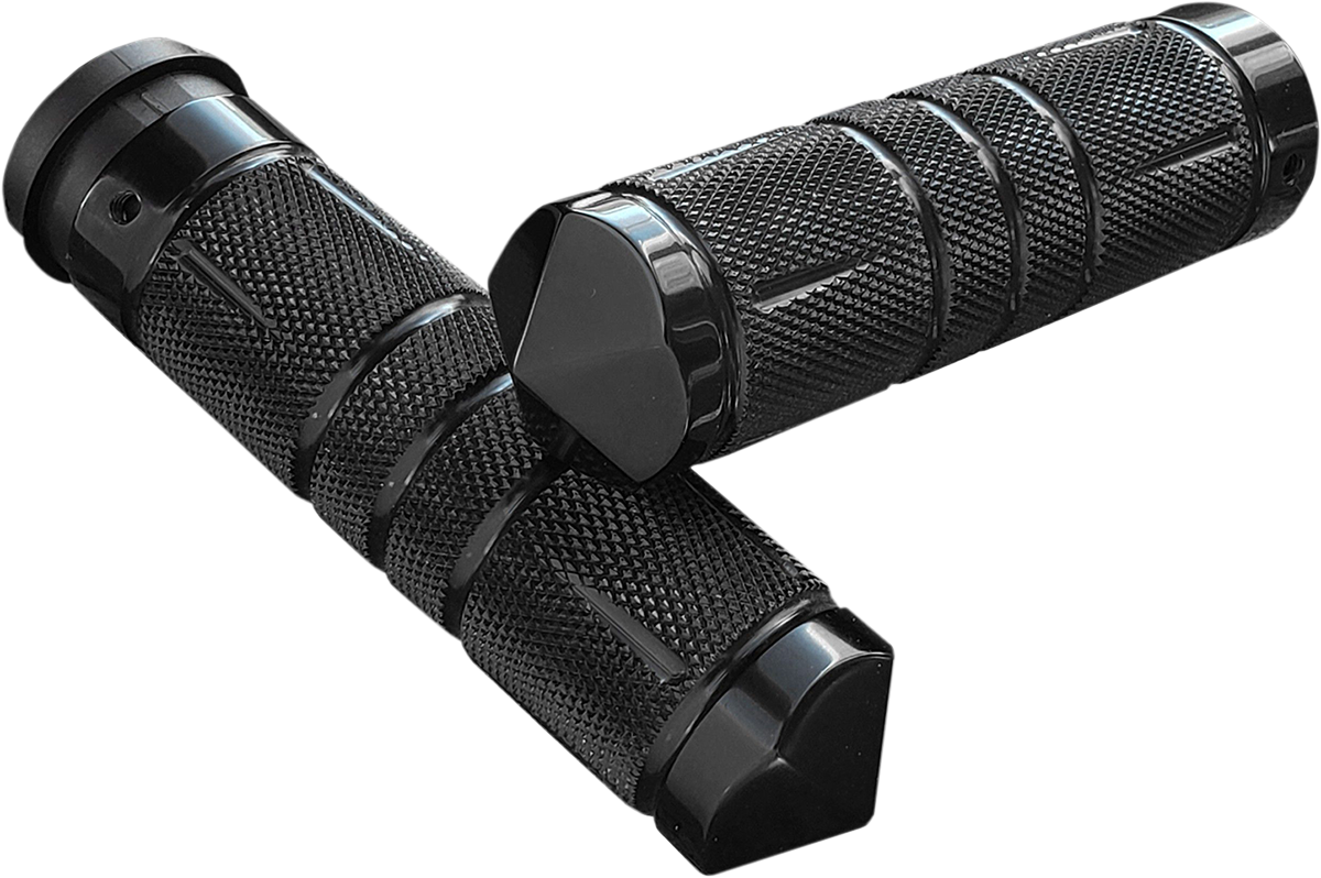 Grips - Knurled - Diamond - TBW - Black