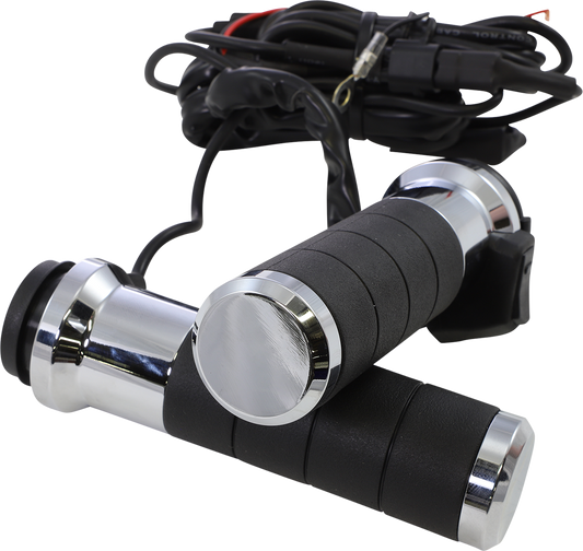 Grips - Heated - Titan-X - 1" - Chrome