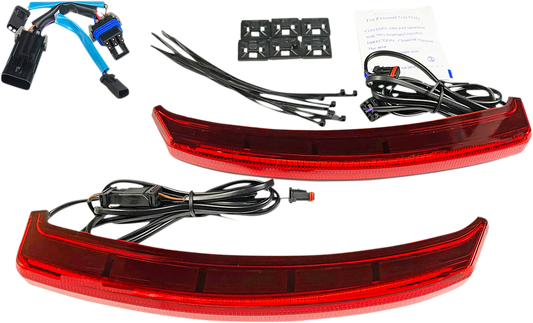 Saddle Bag Lights - Challenger - Red Lens