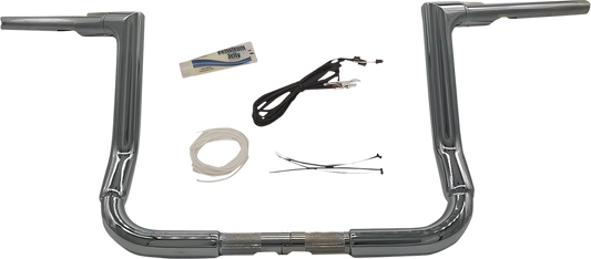 12" Chrome 1-1/2" Flat Top Handlebar Kit319523