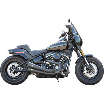 Sistema de escapes negros Grand National 2 a 2 H-D Fat Bob 2018 a 2021