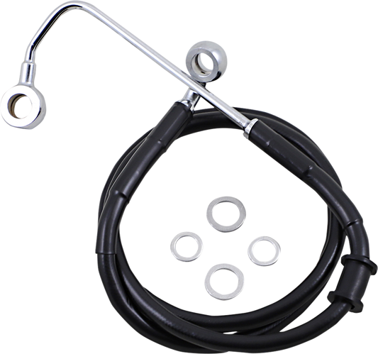 Brake Line - +10" - Black - '15-'17 Softail