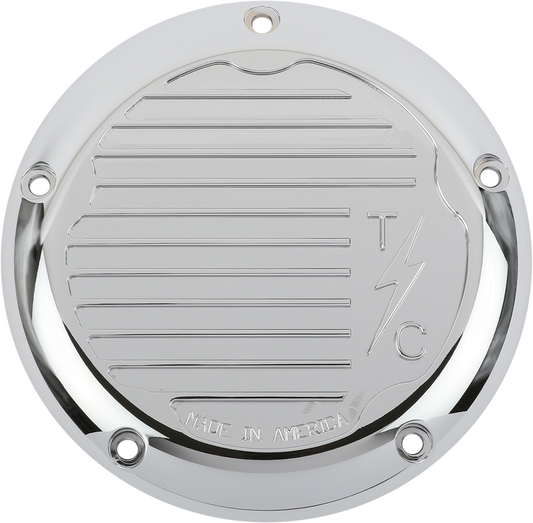 M8 - Derby Cover Finned - Chrome