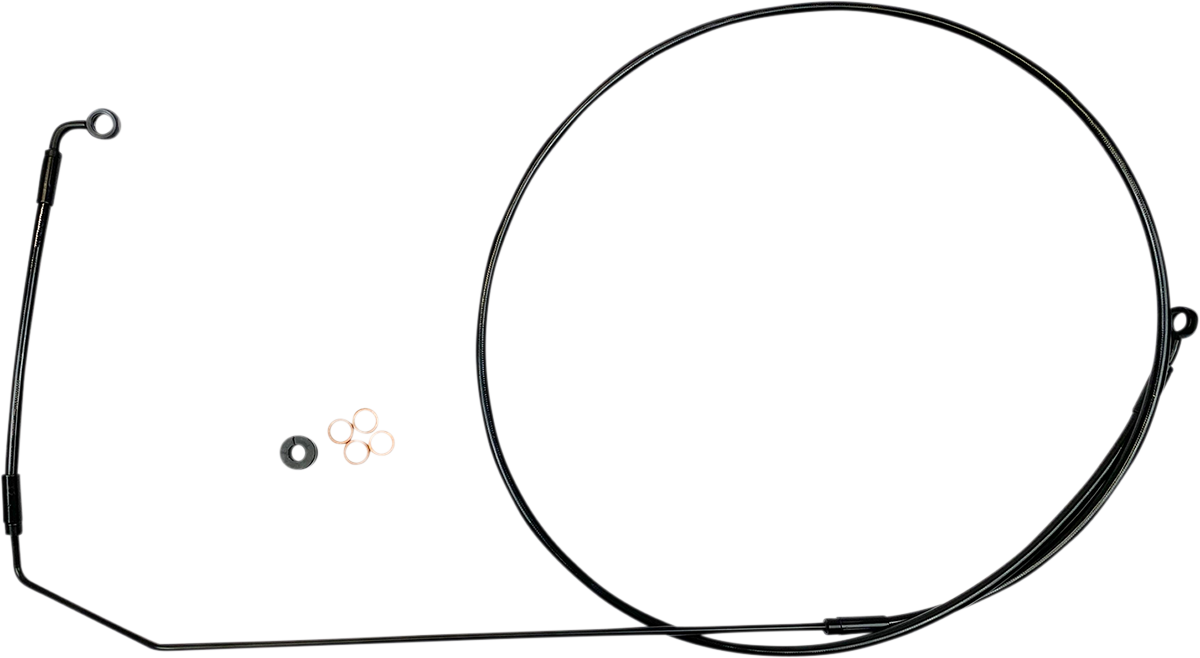 Brake Line Upper Indian Stainless Black