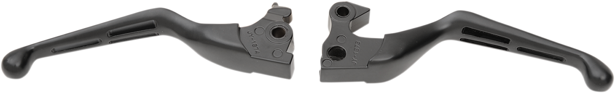 Palancas negras de clutch y freno ranuradas