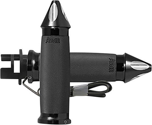 Grips - Heated - Custom Contour - Spike - Indian - Black