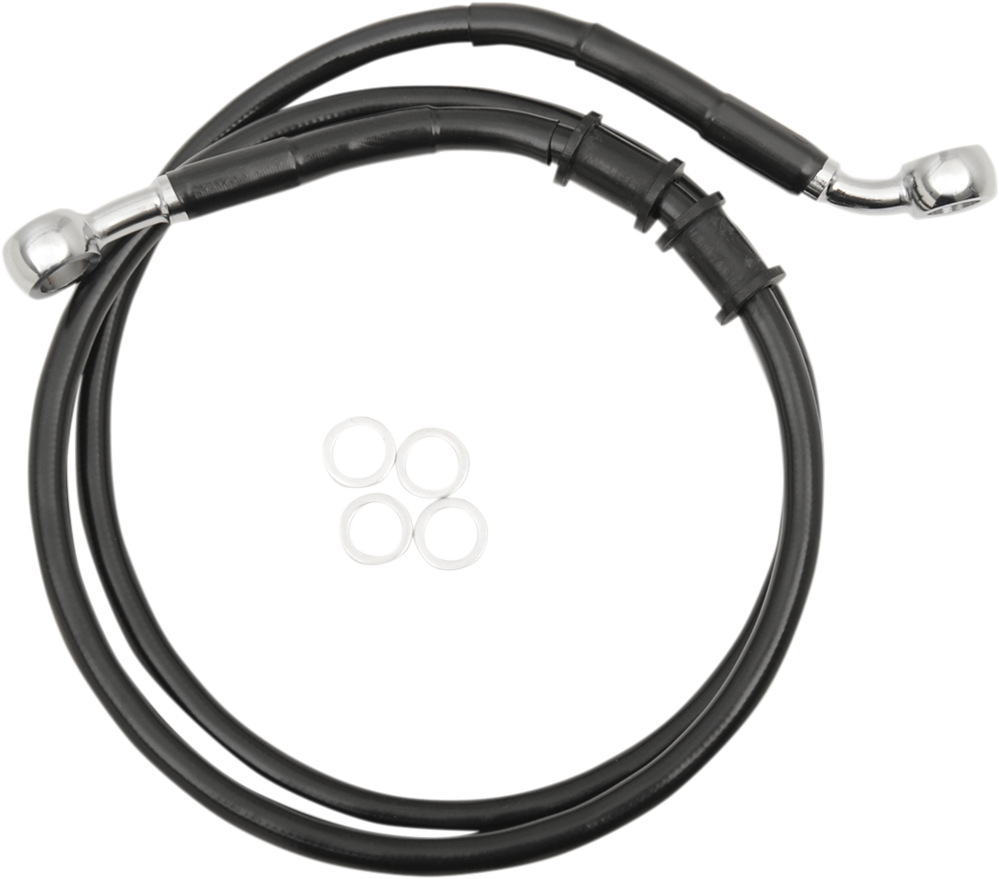 Brake Line - Front - +2" - Black - XL