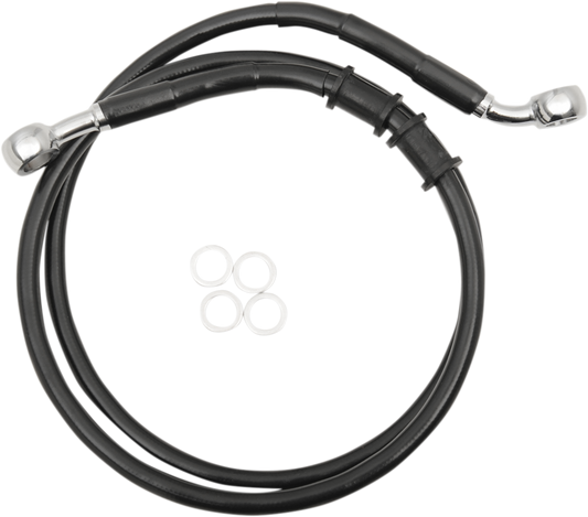 Brake Line - Front - +2" - Black - XL