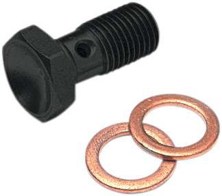 Banjo Bolt - 3/8"-24 - Single - Black