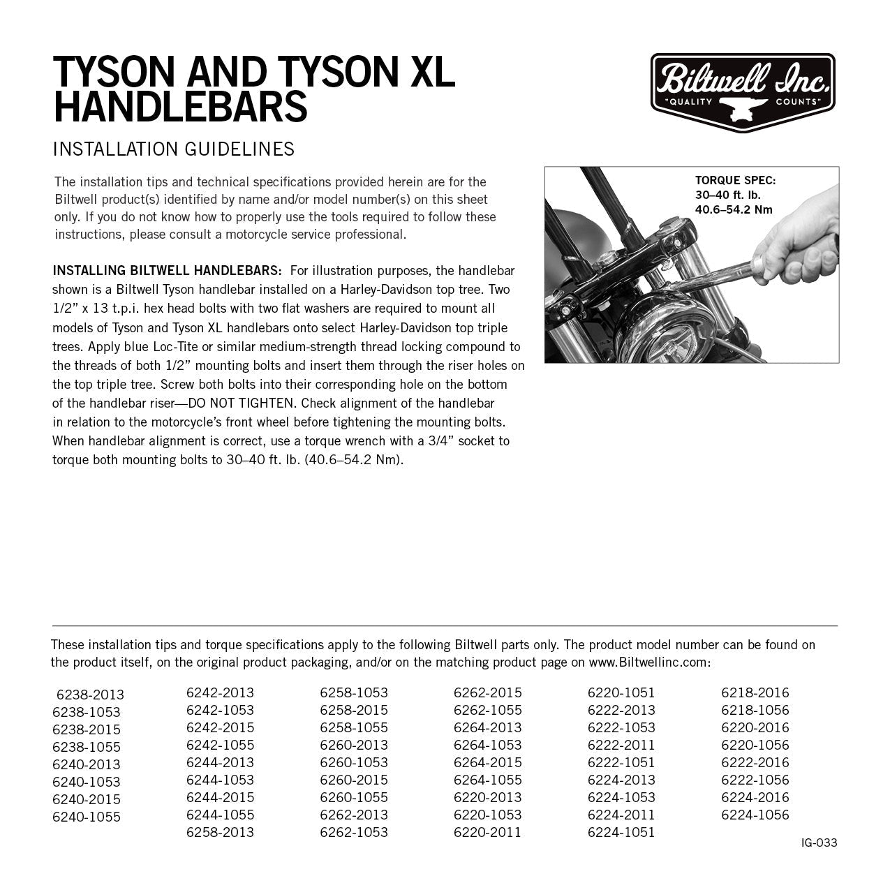 Handlebar - Tyson XL - 12" - Chrome