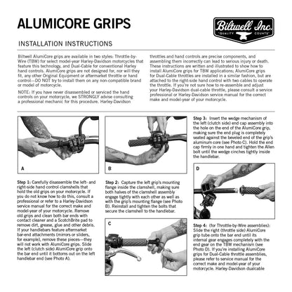 Grips - Alumicore - Dual Cable - Chrome