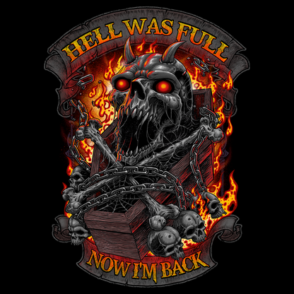 Playera Lethal Threat Hell Was Full Skull