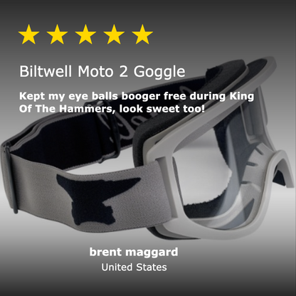 Moto 2.0 Goggles - Script - Titanium