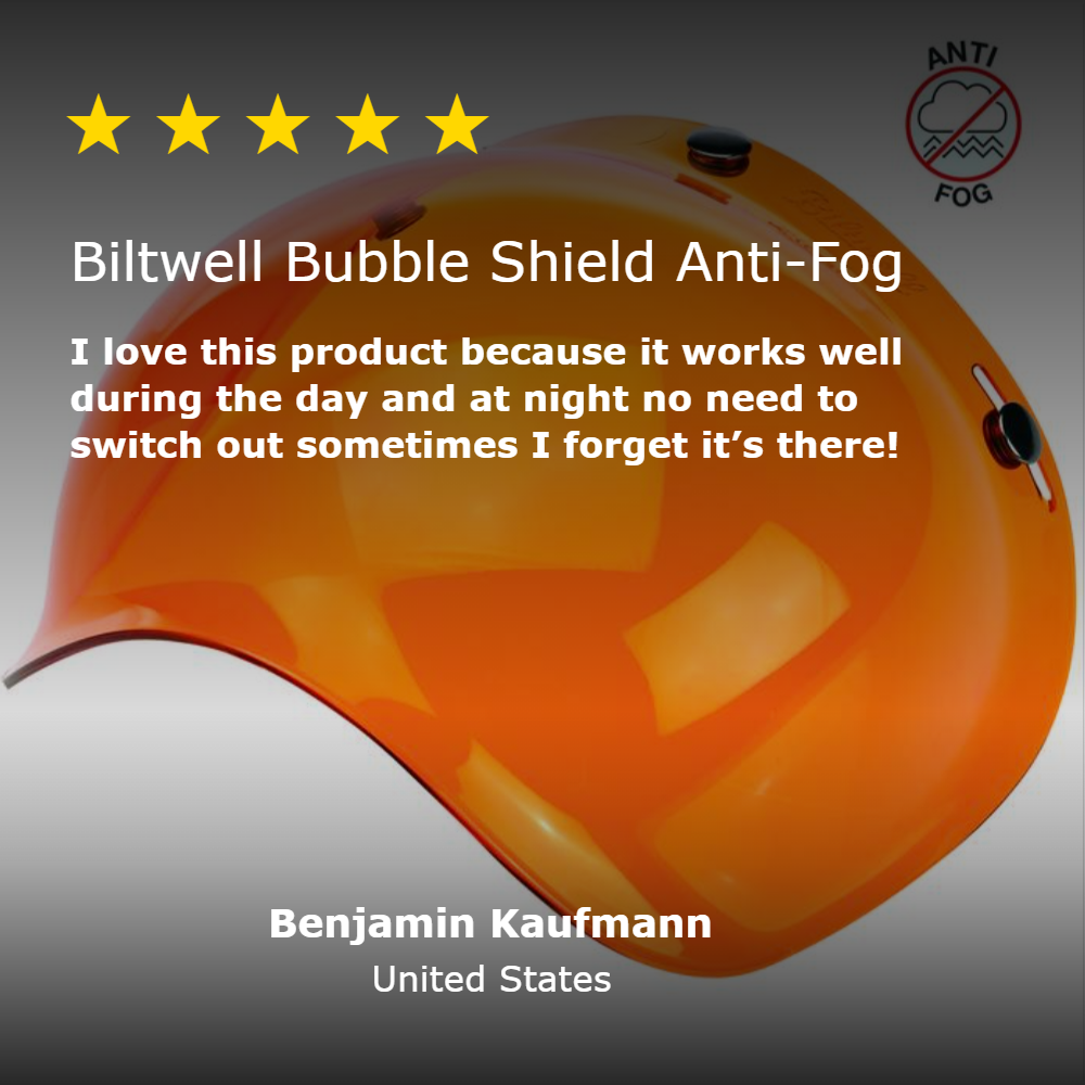 Burbuja para casco Biltwell Anti-Fog Bubble Shield Ambar