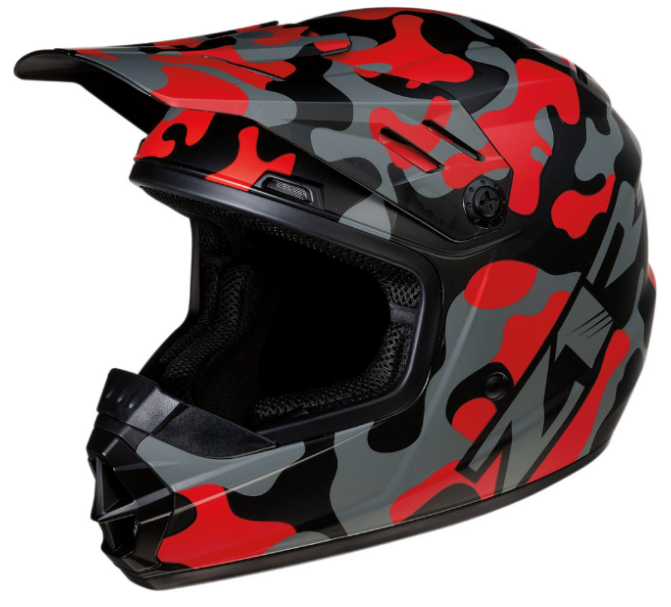 Casco Z1R Full Face Youth Rise - Camo - Red