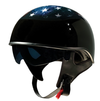 Casco Z1R Vagrant -  USA Skull - Black