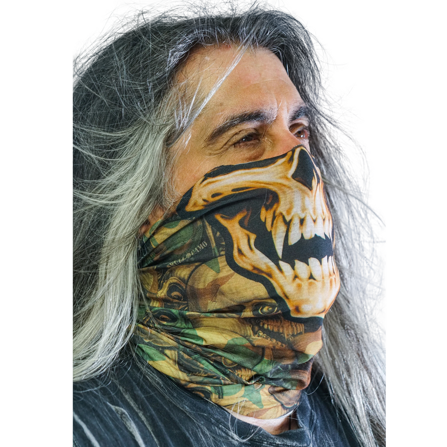 Neck Scarf - Camo Skull