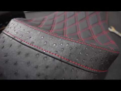 Sissy Bar Pad - Double Diamond - Silver - Oval