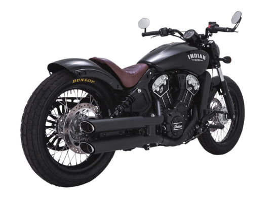 Mofles Vance & Hines Twin Slash 3" negro mate Indian Scout 2015 a 2021
