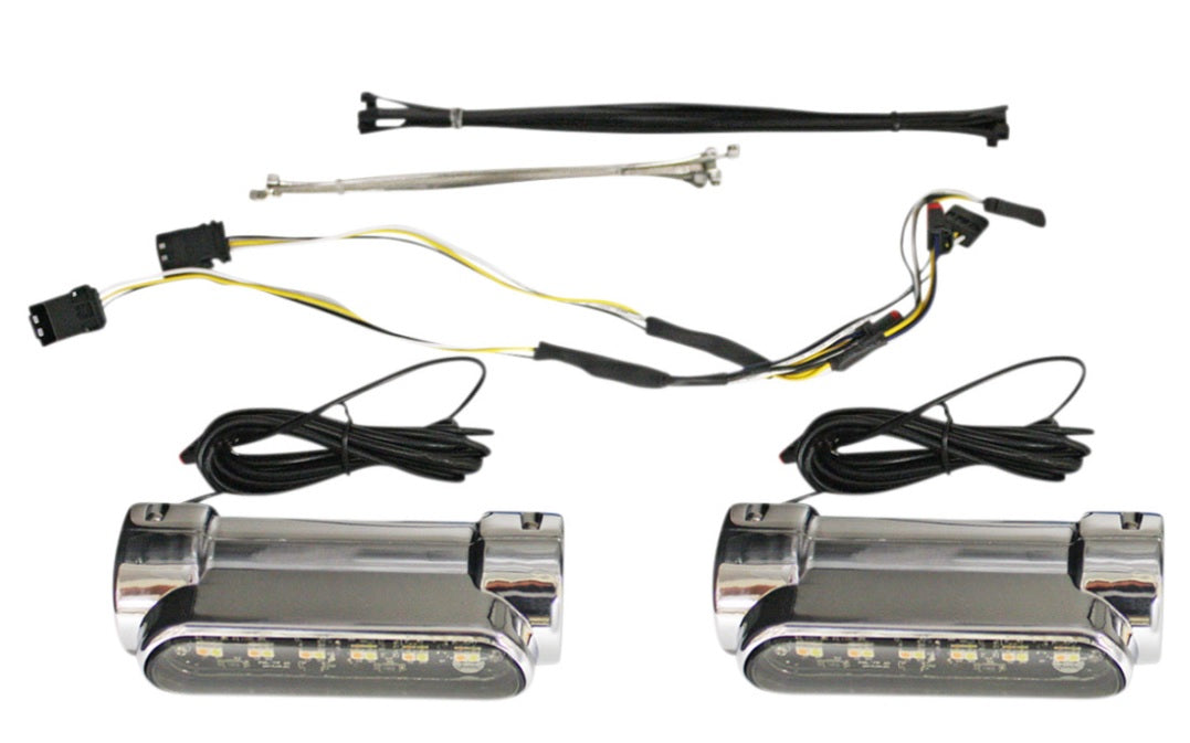 Luces LED de defensa de motor cromo H-D Touring 2014 a 2022