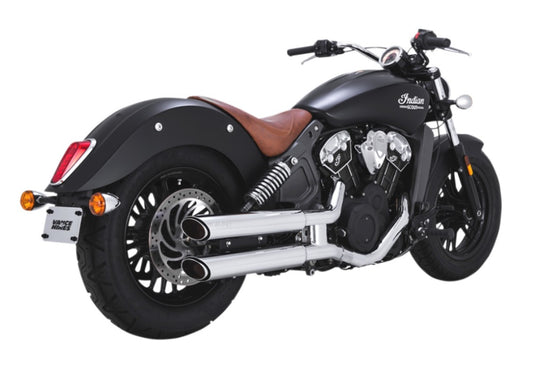 Mofles Vance & Hines Twin Slash 3" cromo Indian Scout 2015 a 2021