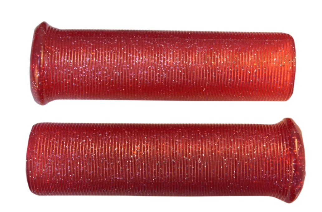 Cubiertas de puños EMGO Star Fire Flake Retro Metal Rojo 1"