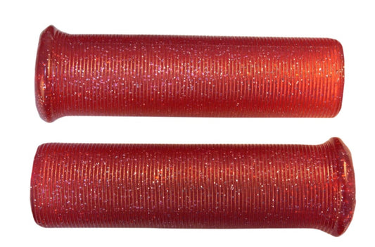 Cubiertas de puños EMGO Star Fire Flake Retro Metal Rojo 1"