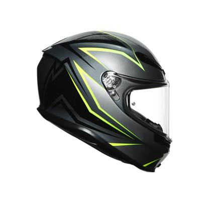 K6 Helmet - Flash - Gray/Black/Lime - Small