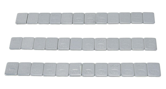 Tiras de 12 plomos adhesivos de 7 gr para ruedas