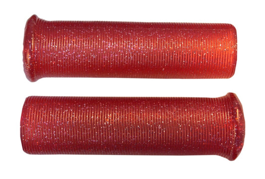 Cubiertas de puños Star Fire Flake Retro Metal 7/8" rojos